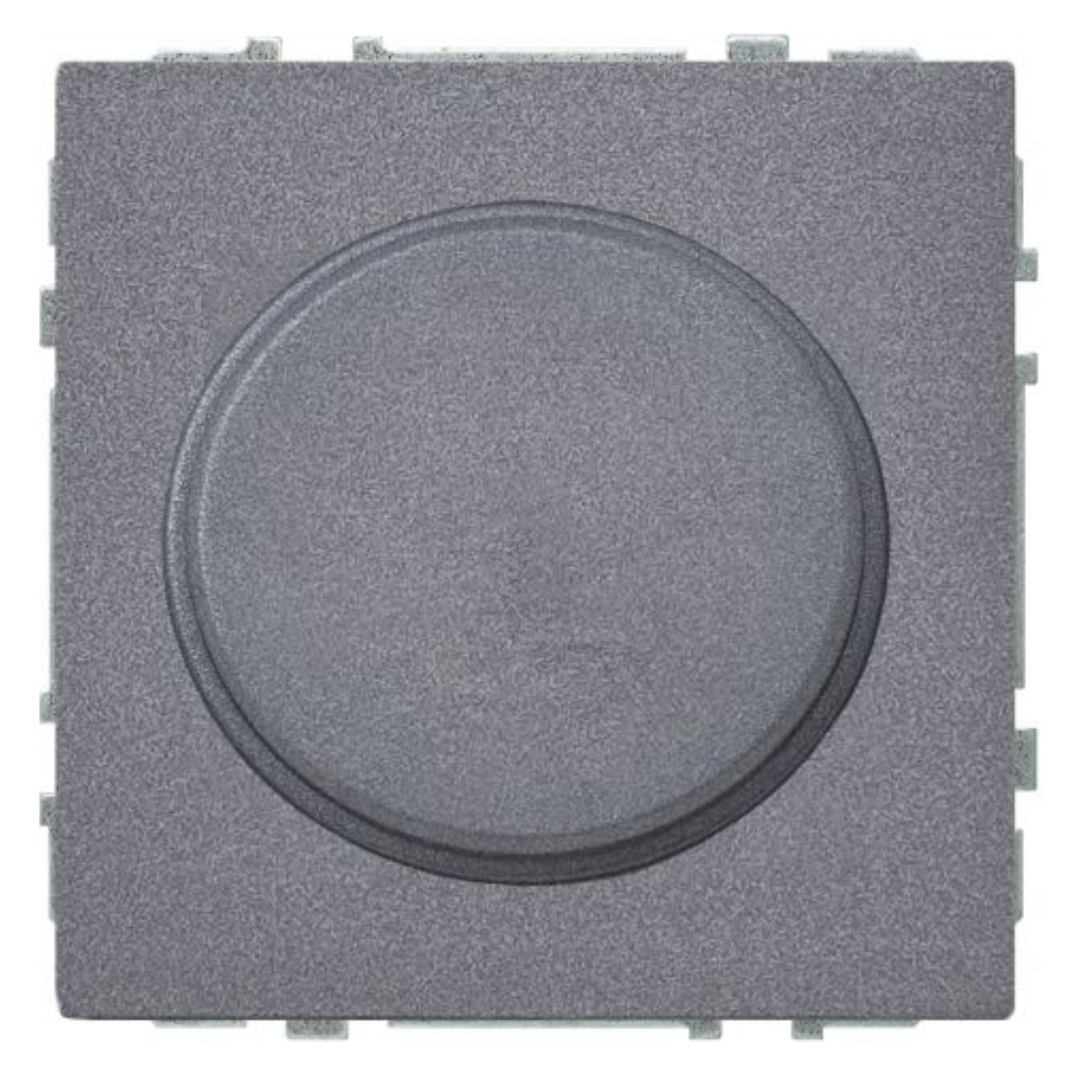 Gaismas regulātors (dimmeris), melns-matēts (antracīts), 5-200W LED, bez rāmja, Liregus MODERN