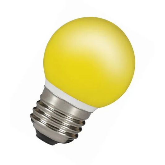 LED spuldze 0.5W, G45, E27, 220V, dzeltena, Sylvania
