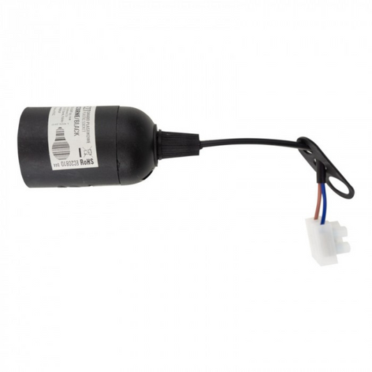Plastmasas patrona E27 ar vadu un klemmi, melna, ECOLIGHT