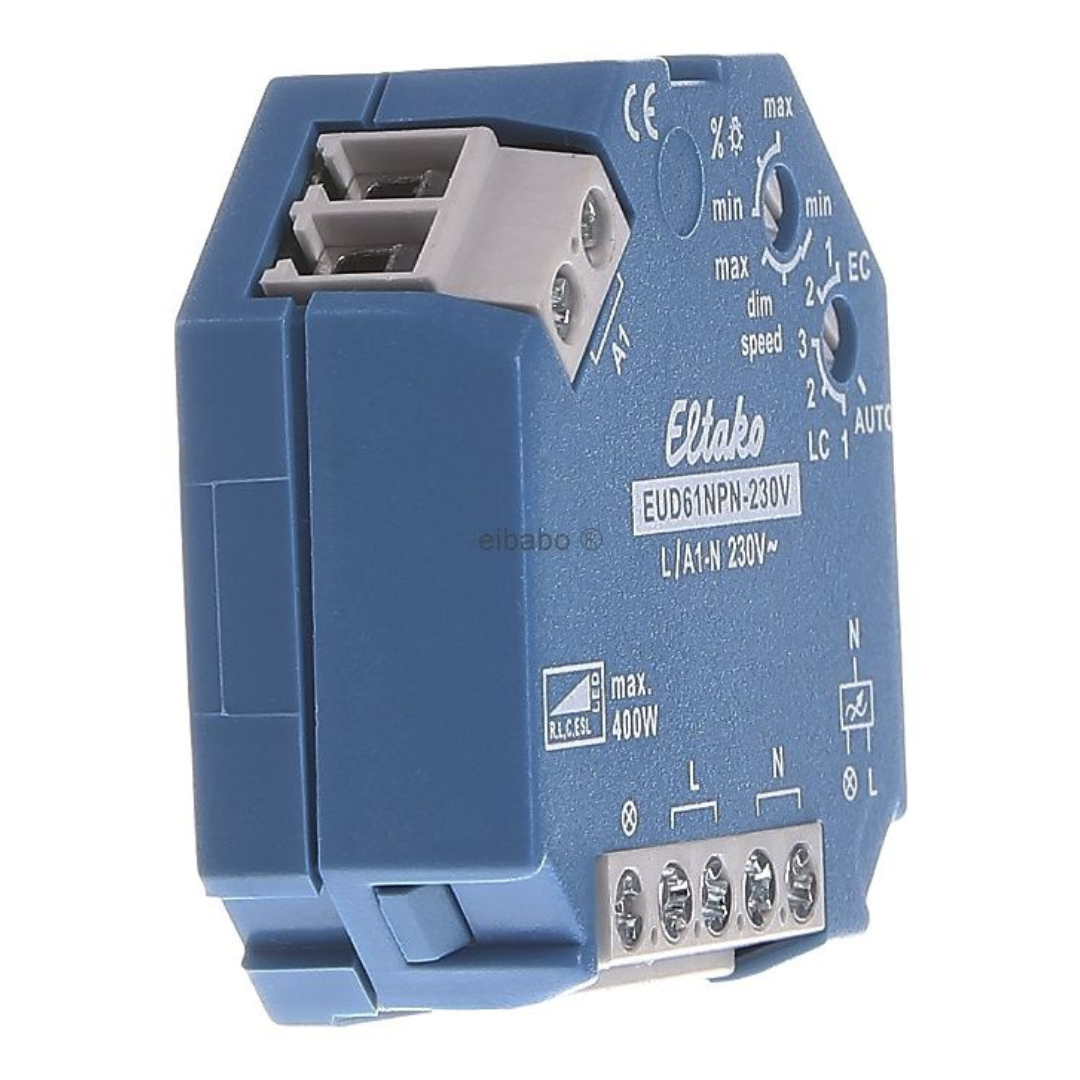 Dimmeris / Universāls reostata slēdzis, LED - 100W ,220V - 400W,EUD61NPN-230V, (Iet kopā ar: Siemens, Jung, ABB, Schneider Electric), Eltako