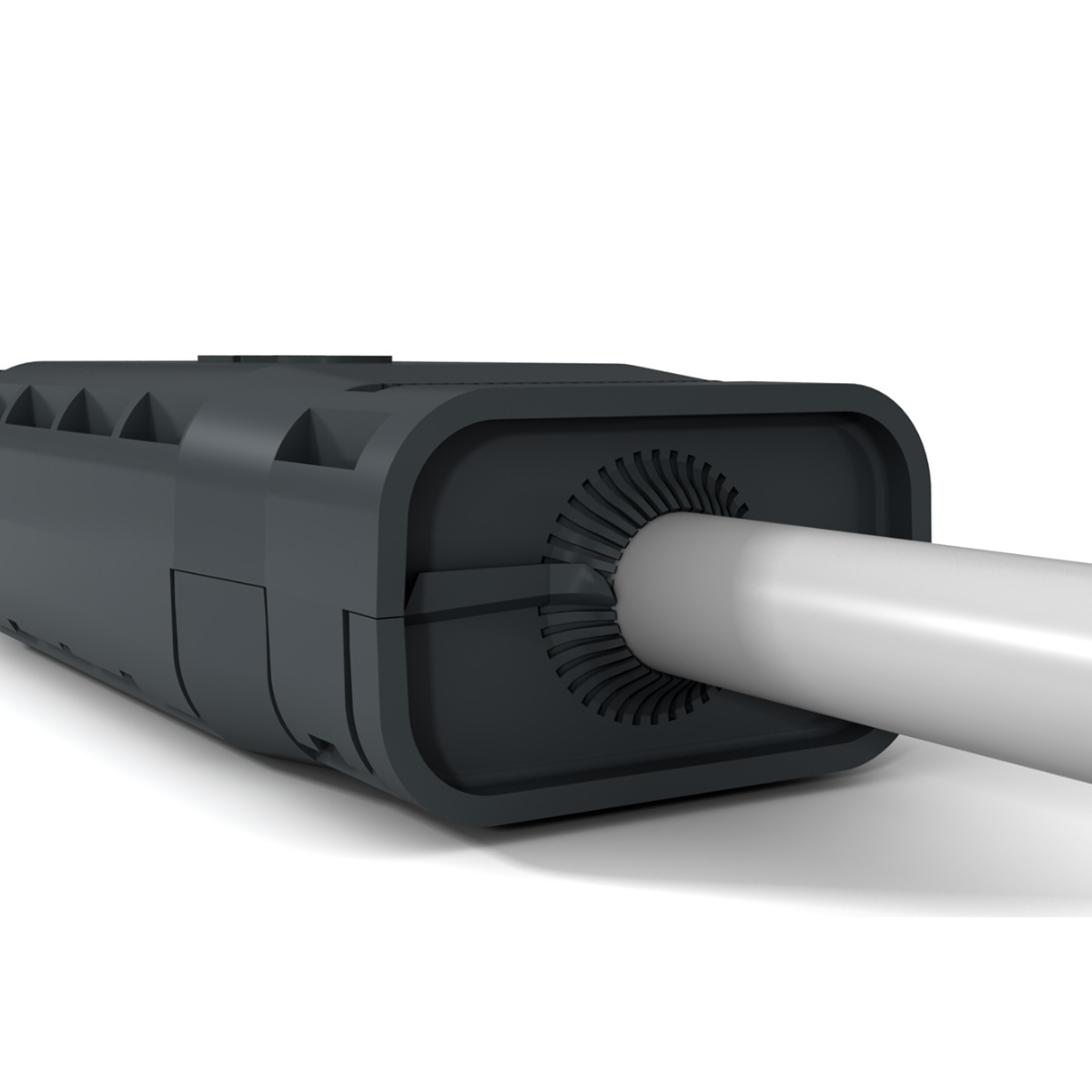 Taisna savienojuma uzmava ar gēlu IP68, ar trīs polu spaiļu bloku 1.5-2.5mm2, 0.6/1kV kabeļiem ar diametru 10-13mm, EVO, Etelec