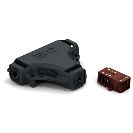 T veida savienojuma uzmava ar gēlu IP68, ar trīs polu spaiļu bloku 1-4mm2, 0.6/1kV kabeļiem ar diametru 6-13mm, EVO, Etelec