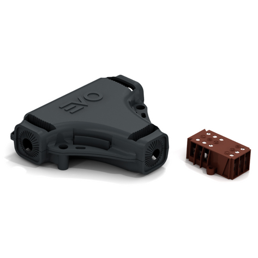 T veida savienojuma uzmava ar gēlu IP68, ar trīs polu spaiļu bloku 1.5-4mm2, 0.6/1kV kabeļiem ar diametru 10-13mm, EVO, Etelec