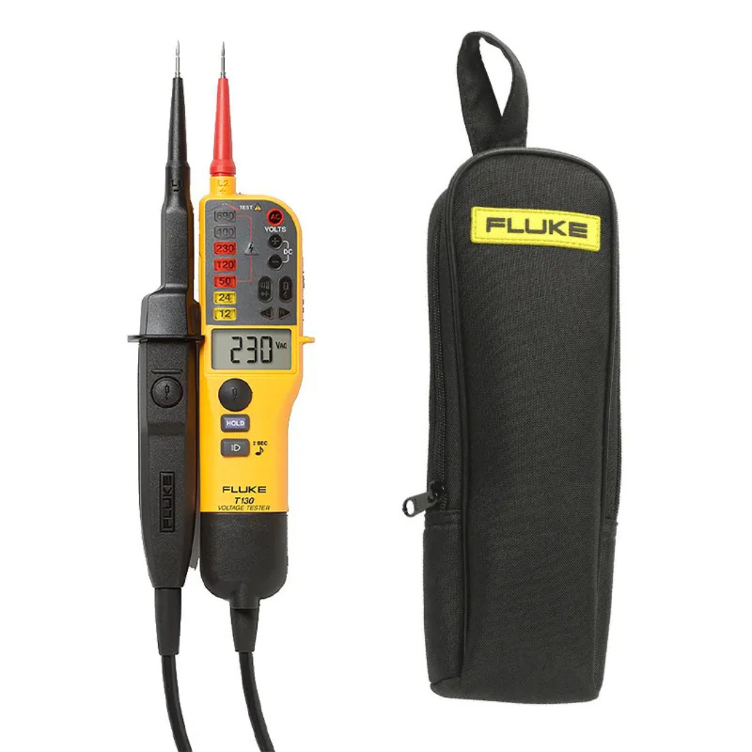 Sprieguma un tīkla testeris T130, izgaismots LCD displejs, 6-690V, IP64, CAT III 690 V, CAT IV 600V, FLUKE