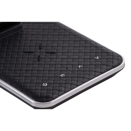 Galda lampa LED, 18W, ar bezvada ladētāju (Wireless charge), var regulēt spožumu (Dimmable), ar pulksteni un telpas termometru, THORGEON