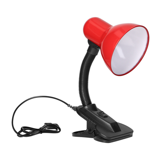 Galda lampa ar knaģi, E27, līdz 40W, sarkana/melna, DL-3/R, LATSA