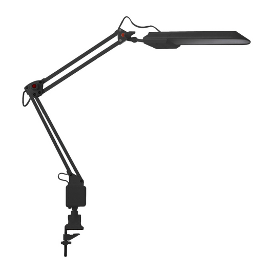 Galda lampa LED, peskrūvējama pie galda virsmas, 5W, 390lm, 100-240V, vada garums 1.6m, melna