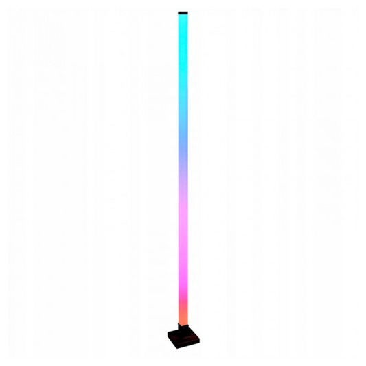 Grīdas lampa RGB, 10W, reaģē uz mūzikas ritmu, melna, WiFi, ar vadības iespēju no telefona - Tuya, ECOLIGHT