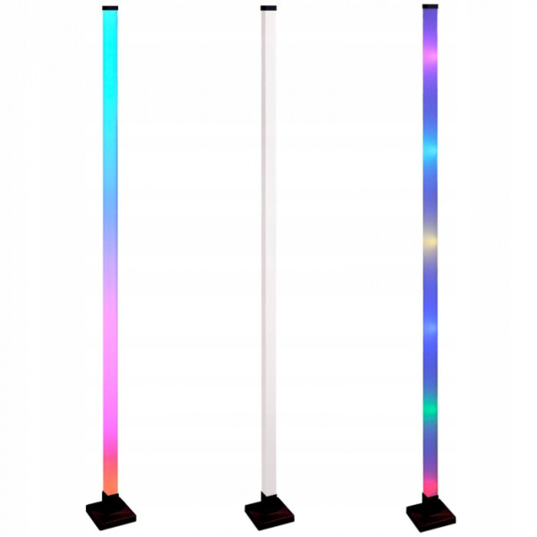 Grīdas lampa RGB, 10W, reaģē uz mūzikas ritmu, melna, WiFi, ar vadības iespēju no telefona - Tuya, ECOLIGHT