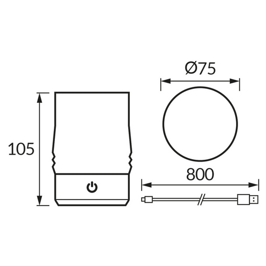 Galda lampa GRAL LED CRYSTAL WW, 2W, STRÜHM