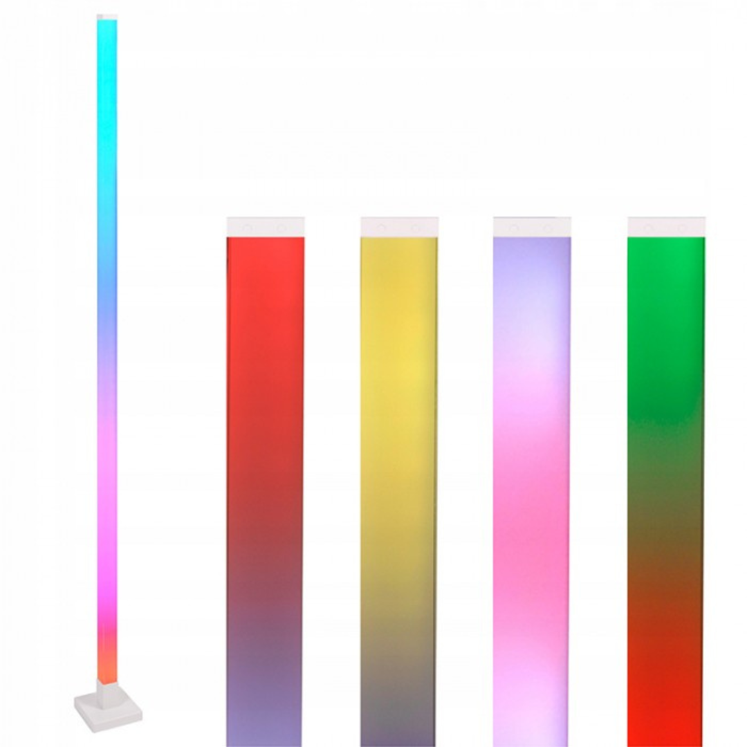 Grīdas lampa RGB, 10W, reaģē uz mūzikas ritmu, balta, WiFi, ar vadības iespēju no telefona - Tuya, ECOLIGHT