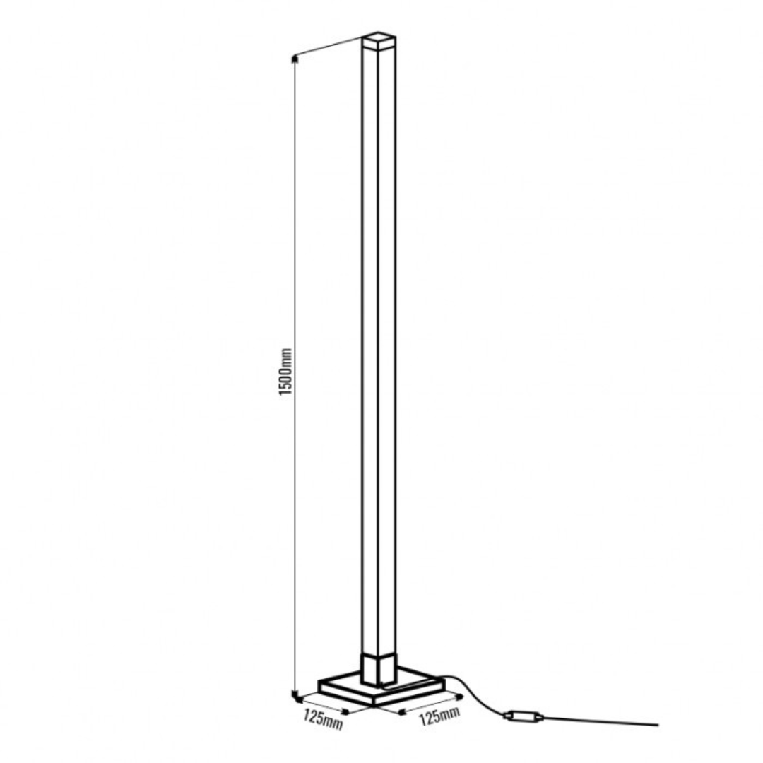 Grīdas lampa RGB, 10W, reaģē uz mūzikas ritmu, balta, WiFi, ar vadības iespēju no telefona - Tuya, ECOLIGHT