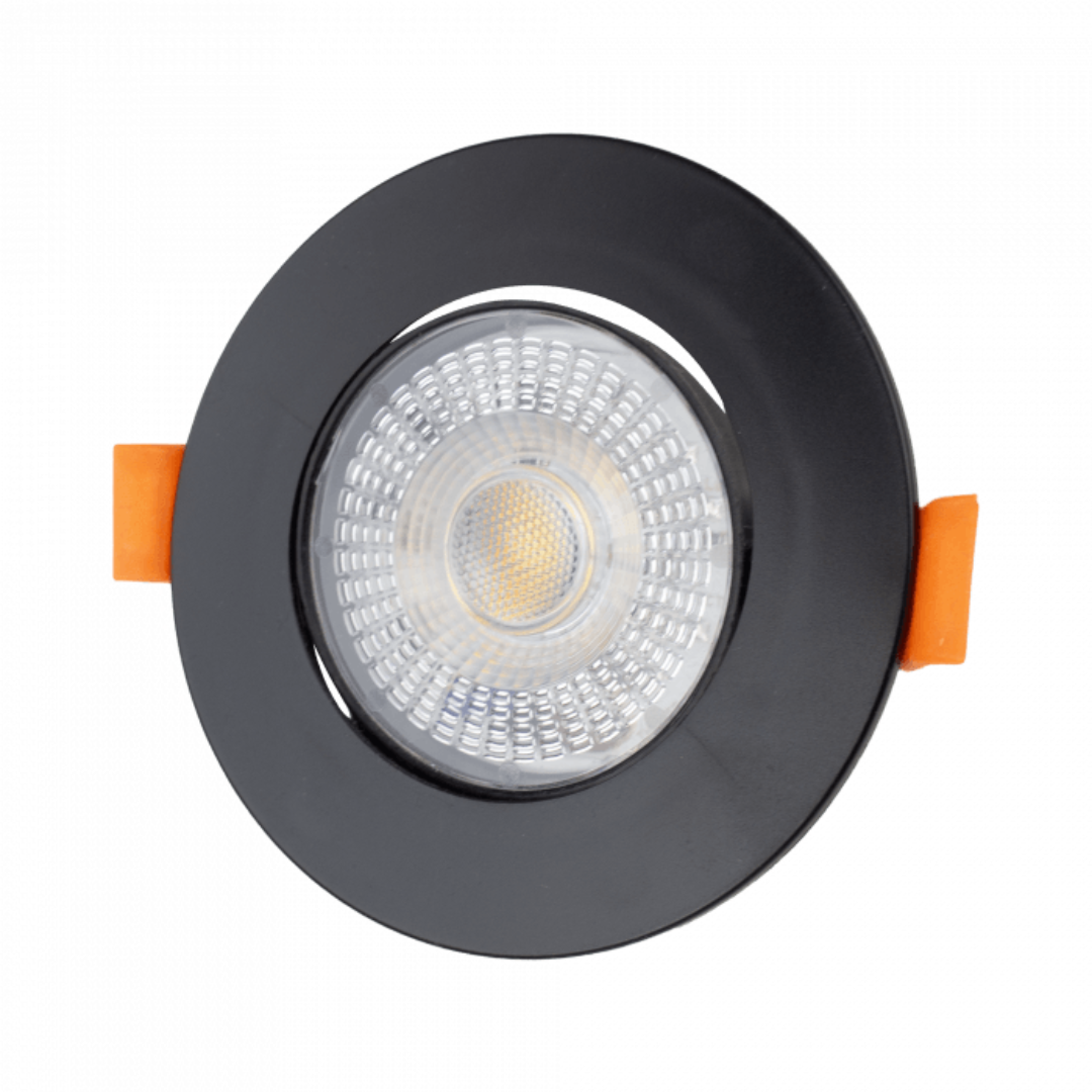 Gaismeklis LED, iebūvējams, Downlight, melns, ar maināmu jaudu - 3W/5W/7W un spektru - 3000K/4000K/6500K (CCT), ECOLIGHT