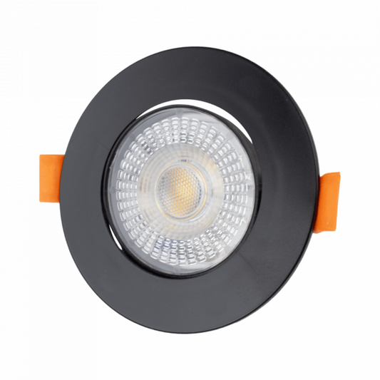 Gaismeklis LED, iebūvējams, Downlight, melns, ar maināmu jaudu - 3W/5W/7W un spektru - 3000K/4000K/6500K (CCT), ECOLIGHT