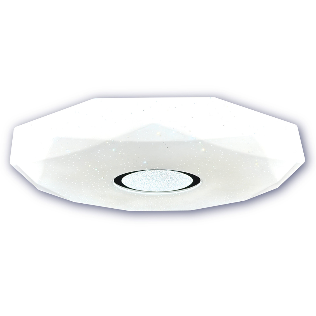 Griestu dimējams LED gaismeklis ar pulti, 48W, 6050lm, 3000-6500K, IP44, Ø500mm, Spector Light