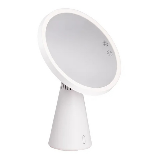 Galda lampa - spogulis, Makeup spogulis, 9W, 350lm, 2800-4200 K, uzlādējama 3000 mAh (uz pilnas uzlādes darbojas 5 stundas), var regulēt spožumu, THORGEON