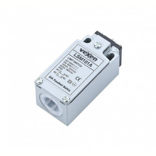 Gala slēdzis 1NO/1NC metāliskajā korpusā, IP65, ar metāla virzuli, LSM101A, VEXEN