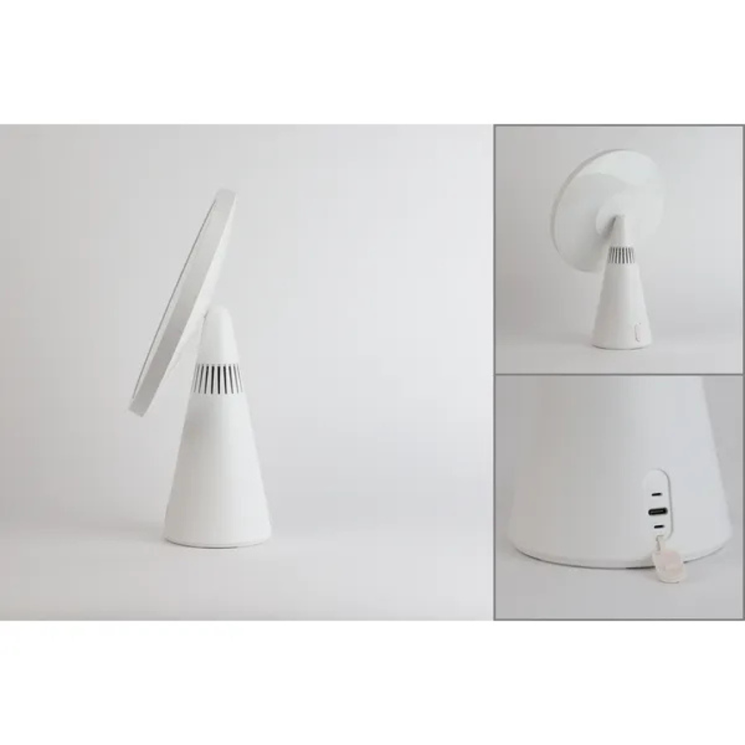 Galda lampa - spogulis, Makeup spogulis, 9W, 350lm, 2800-4200 K, uzlādējama 3000 mAh (uz pilnas uzlādes darbojas 5 stundas), var regulēt spožumu, THORGEON
