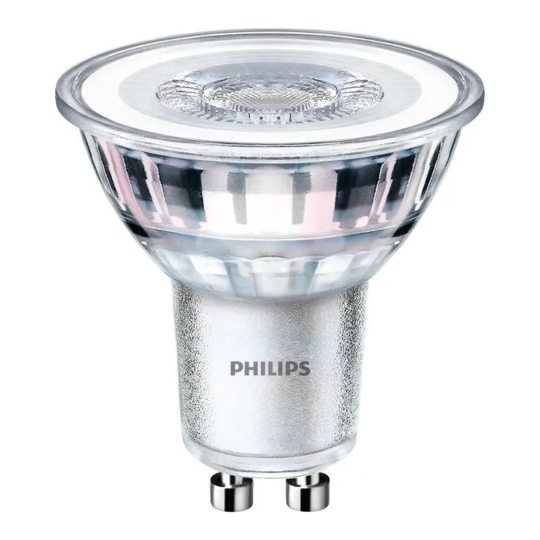 LED spuldze 3.5W (35W pēc hal.spuldzes standarta), GU10, 4000K (neitrāla gaisma), 275lm, 220-240V/50Hz, 36D, Corepro, PHILIPS