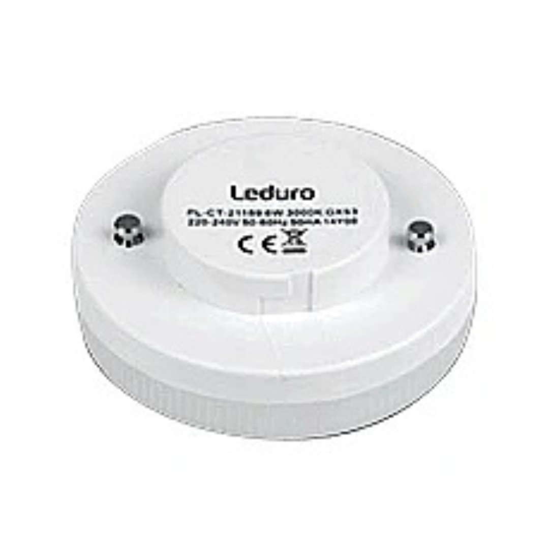 LED spuldze 7W, GX53, 4000K, 600lm, 220-240V, (D75 mm / H 28mm), LEDURO