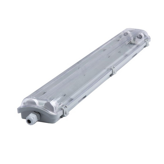 Hermētisks gaismekļa korpuss priekš 2xLED T8 60cm, garums 60cm, IP65, ECOLIGHT