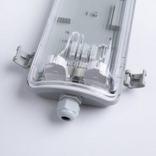 Hermētisks gaismekļa korpuss priekš 2xLED T8 60cm, garums 60cm, IP65, ECOLIGHT