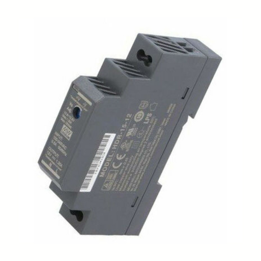 LED barošanas bloks uz DIN sliedes, 12V DC, 1.25A, 15W, MEAN WELL