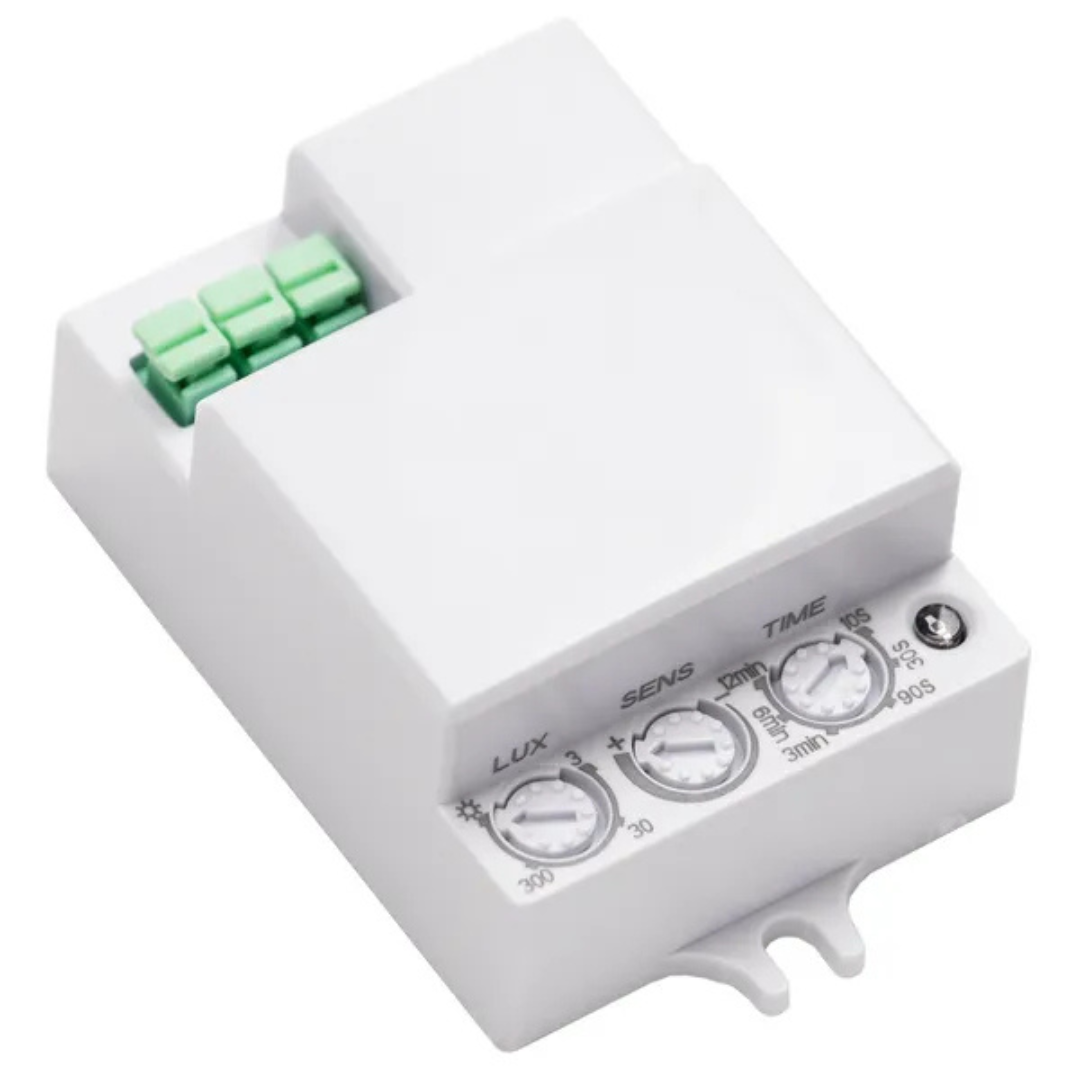 Iebūvējamais HF mikroviļņu sensors ar 360° uztveršanas leņķi, Uztveršanas attāIums 5-15m, Pieslēguma jauda 1200W, IP20, 02002, THORGEON