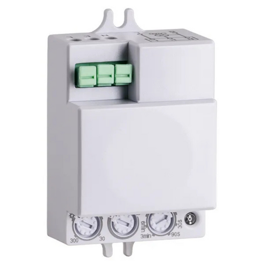 Iebūvējamais HF mikroviļņu sensors ar 360° uztveršanas leņķi, Uztveršanas attāIums 5-15m, Pieslēguma jauda 1200W, IP20, 02002, THORGEON