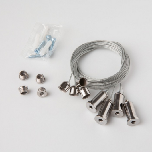 LED paneļa montāžas trošu komplekts / iekare, 4 troses x 1.5m, ECOLIGHT