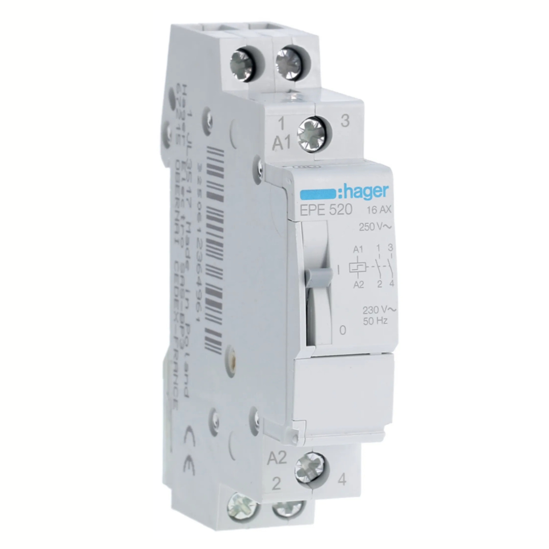 Impulsa relejs, EPE520, 230V, 16A, 2NO, HAGER