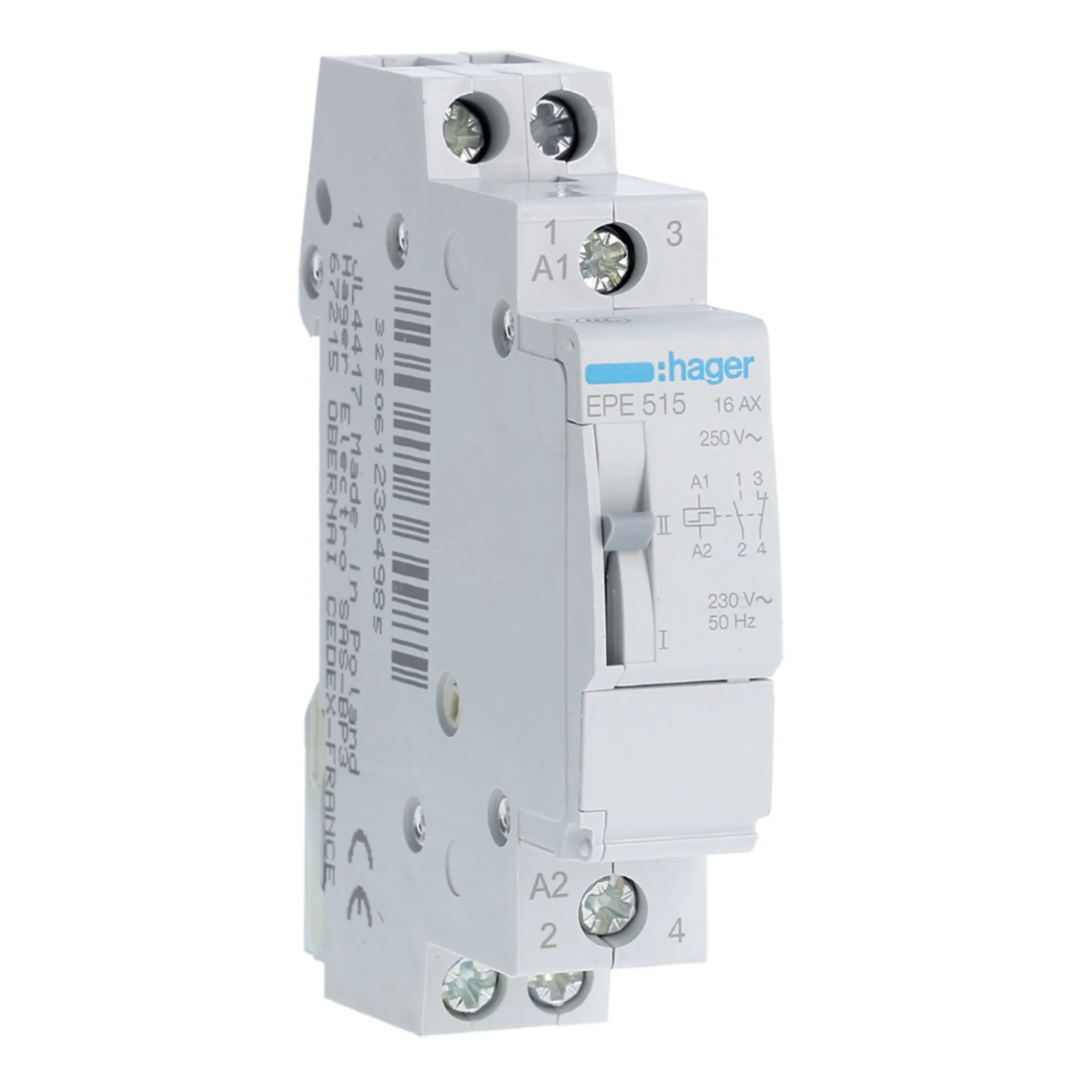Impulsa relejs, EPE515, 230V, 16A, 1NC+1NO, HAGER