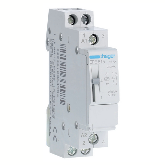 Impulsa relejs, EPE515, 230V, 16A, 1NC+1NO, HAGER