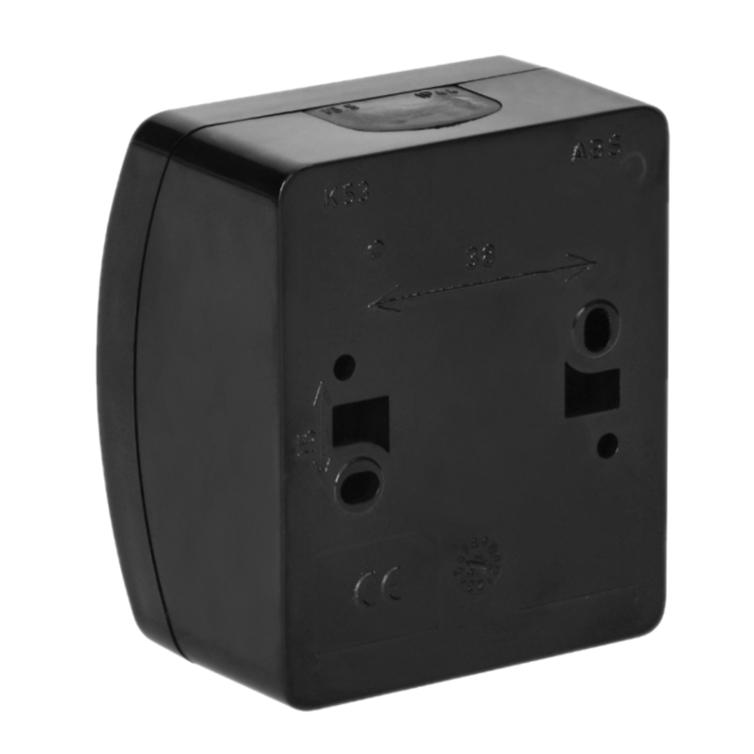 Slēdzis 2-pola IP44, melns, virsapmetuma, ORNO