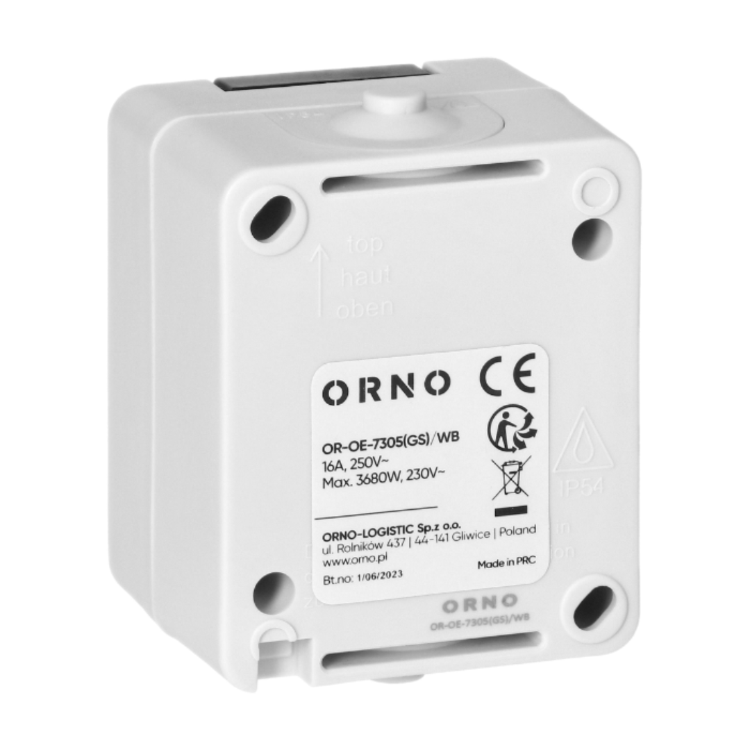 Kontaktligzda a/z IP54, virsapmetuma, ORNO