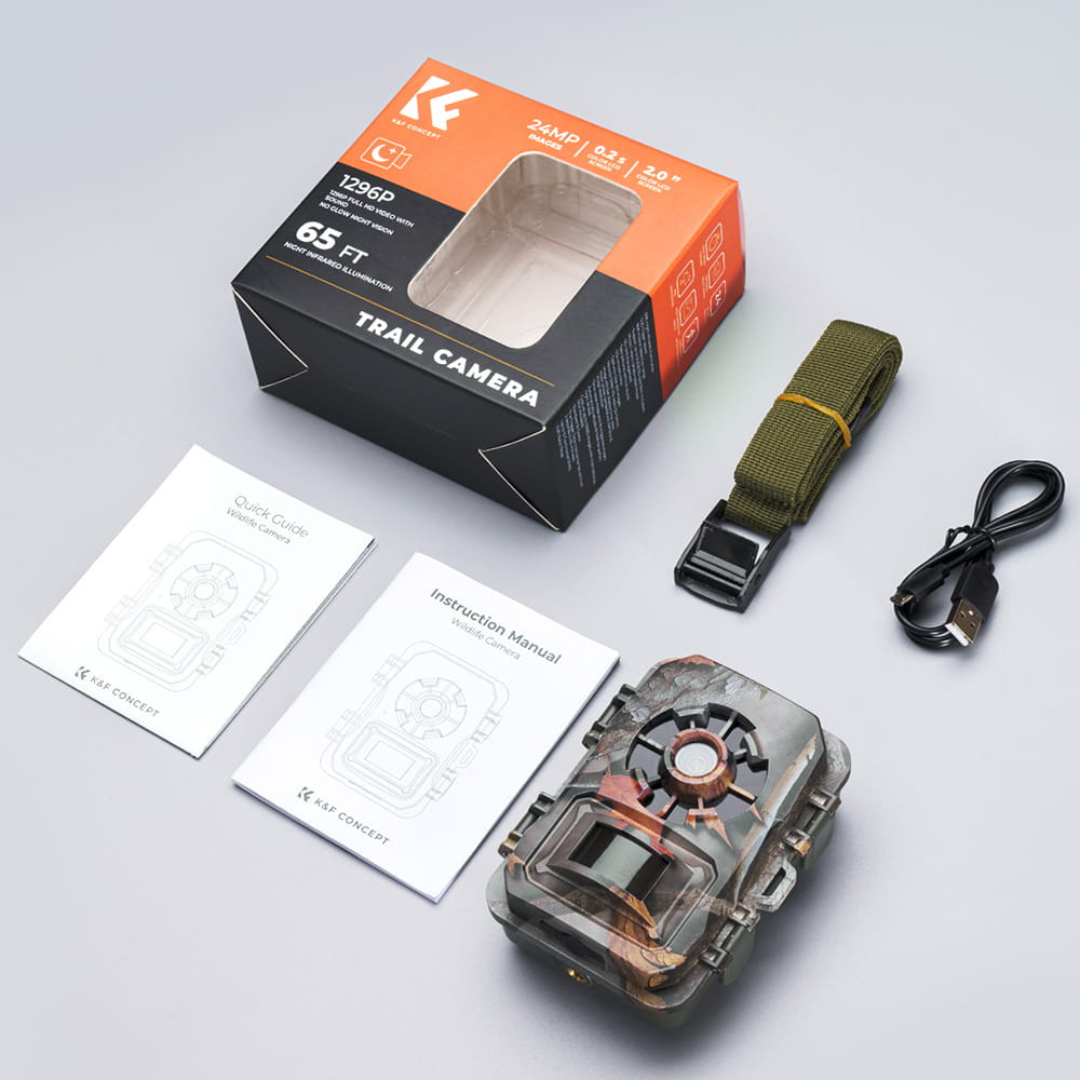 Kameras slazds, SD, A101XS, HD, 24MP, 1296p, K&F Concept