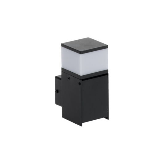 Āra dārza gaismeklis ar rozeti, stiprināms pie sienas vai žoga, spuldzes cokols G9, LED līdz 11W, 220-240V, IP44, melns, DASTEN EL16 S SO B, Kanlux