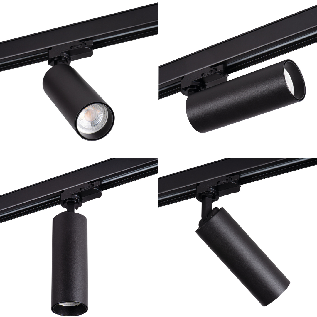 Gaismeklis spot 3F sliedei, melns, GU10, max 10W (LED), IP20, 220-240V, ATL2 GU10-B, Kanlux