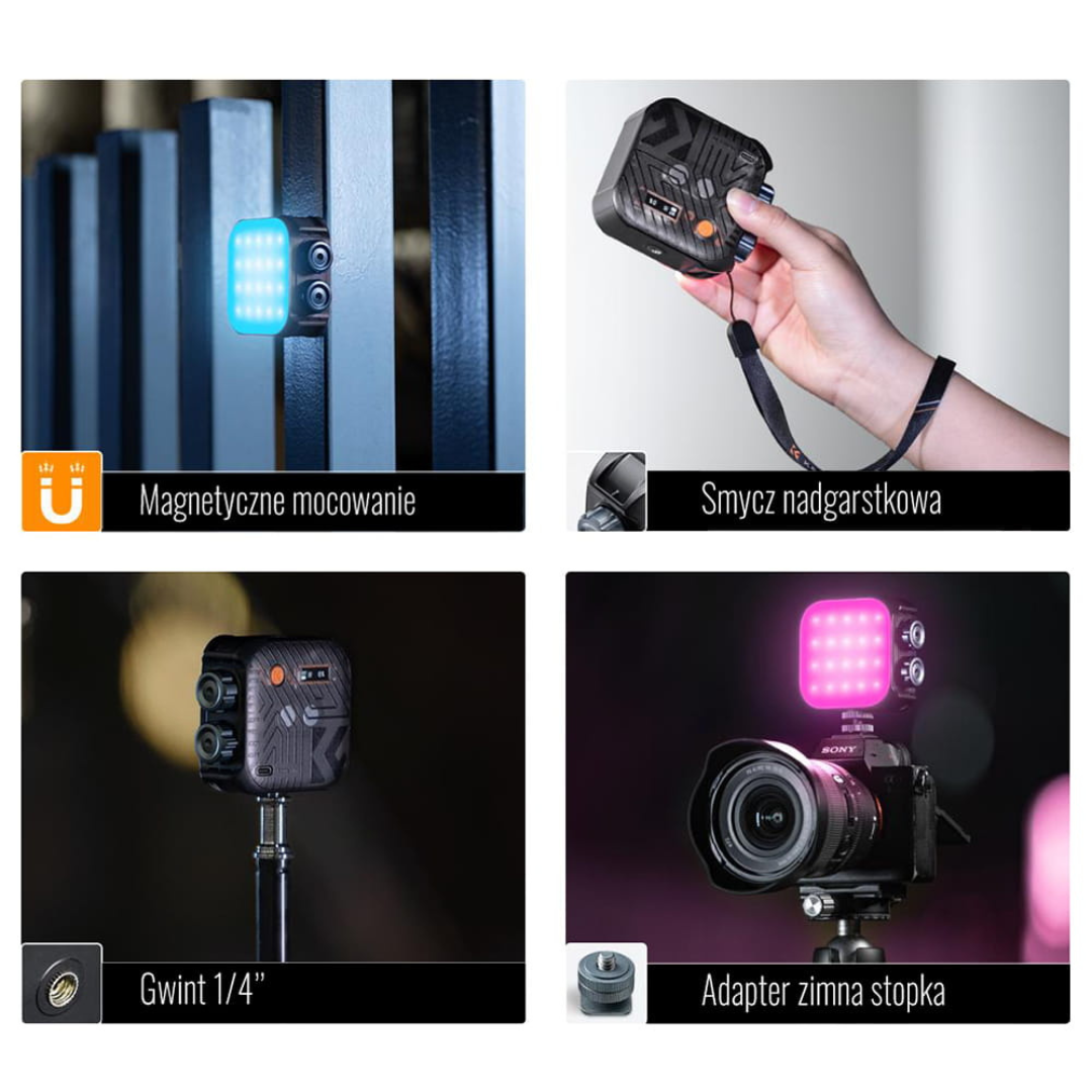 LED lampa, 2500-9900K + RGB, KF34.036, K&F Concept