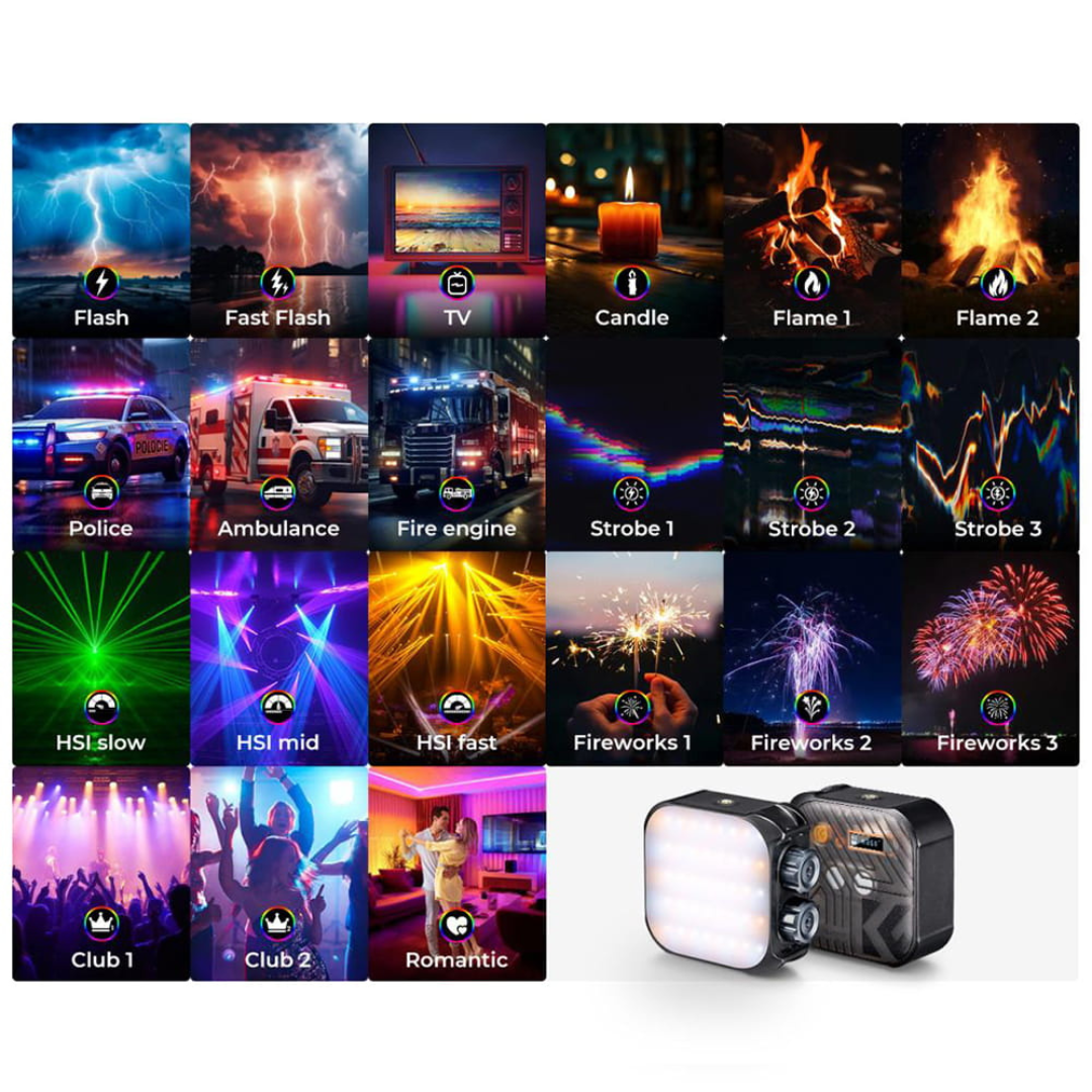LED lampa, 2500-9900K + RGB, KF34.036, K&F Concept