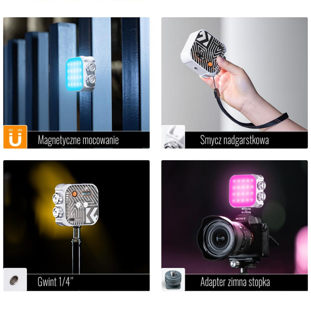 LED lampa, 2500-9900K + RGB, KF34.036 V1, K&F Concept