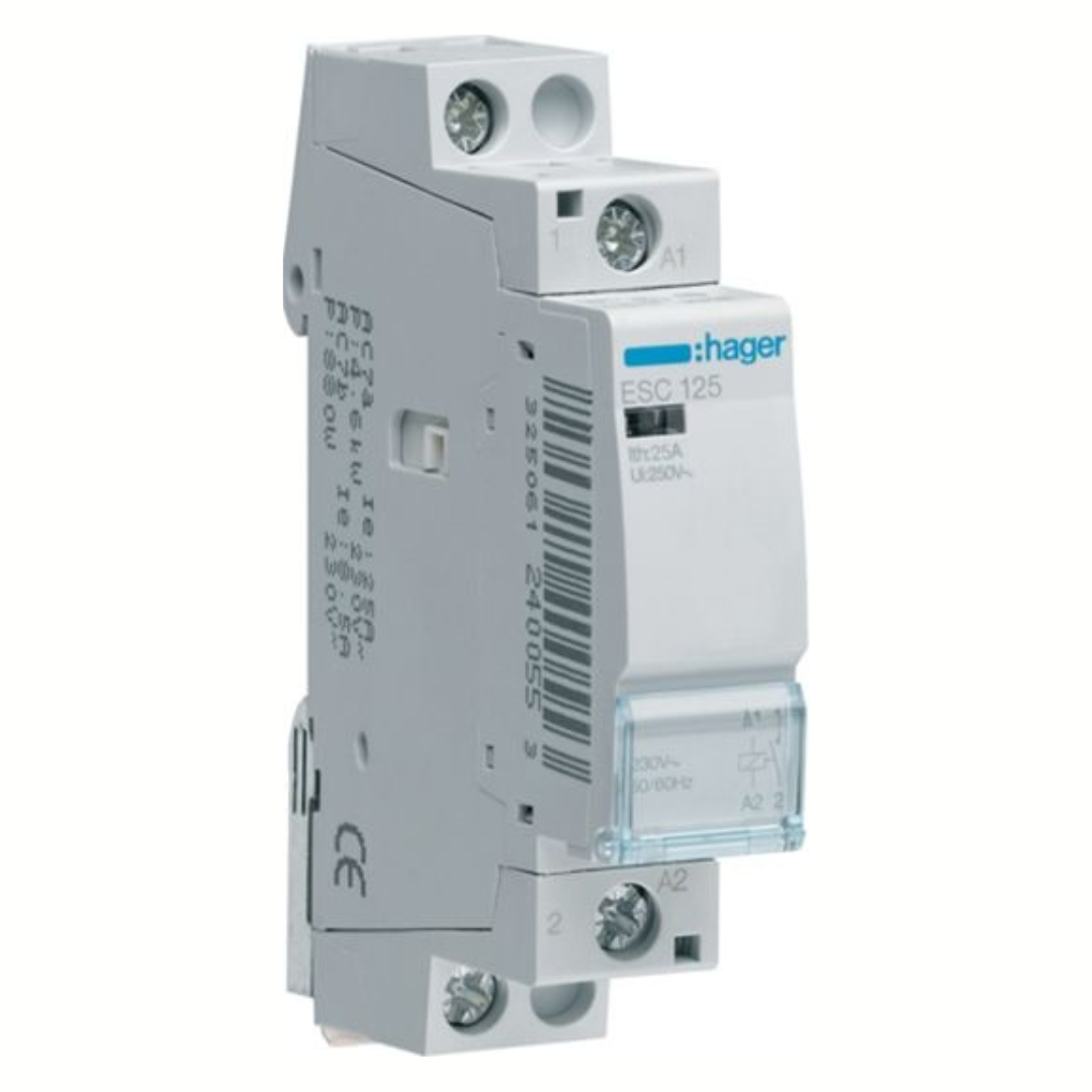 Kontaktors, ESC125, 25A, 1NO, 230V, HAGER