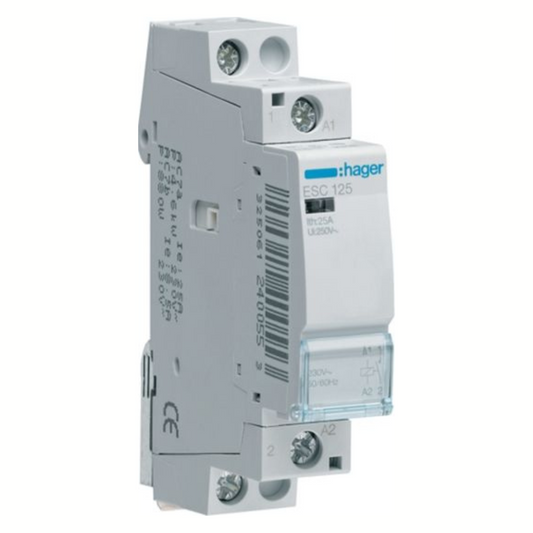Kontaktors, ESC125, 25A, 1NO, 230V, HAGER
