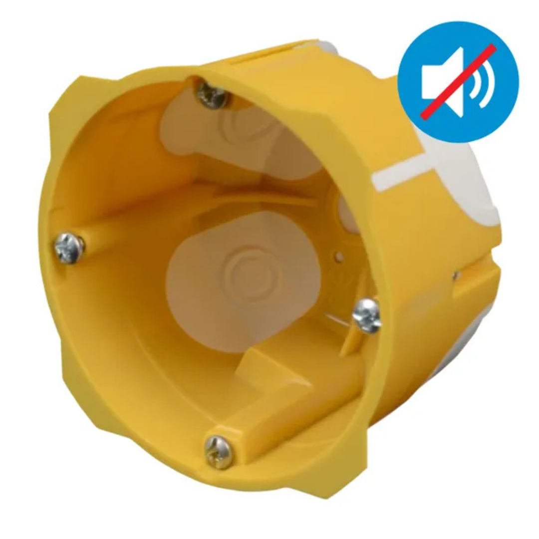 Montāžas kārba reģiša sienai 1-vietīga, Ø68xh50mm, ar membrānām, skaņas noturīga, KOPOS