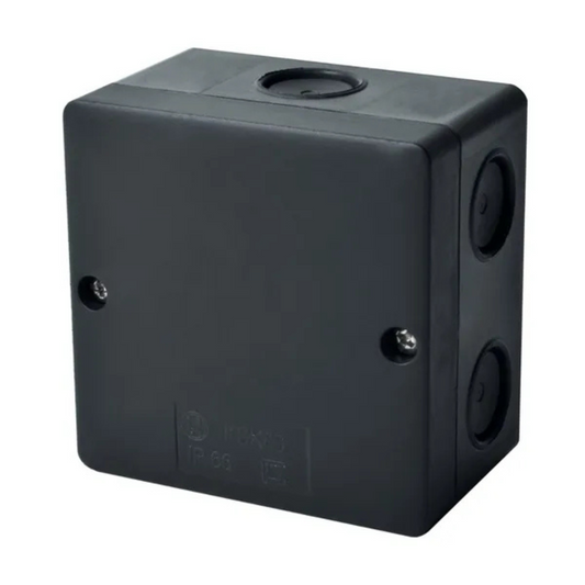 Nozarkārba melna, 81x81x50mm, IP66, UV izturīga, HF-halogenbrīva, KSK 80, KOPOS