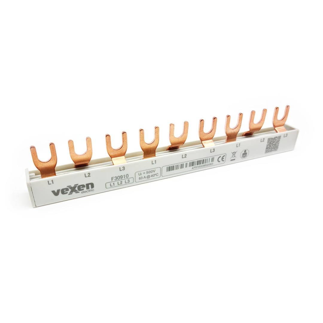 Ķemmes kopne 3P, 9 mod., 160 mm, 63A, 10mm², Vexen
