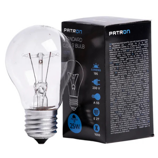 Kvēlspuldze A55, E27, 25W, 230V, Patron
