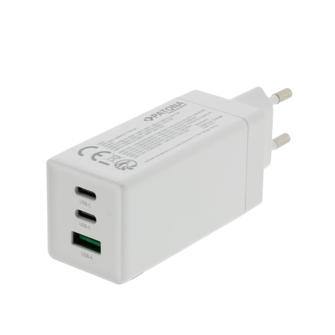 Premium USB lādētājs / 2x USB-C, 1x USB-A, PD 3.0, 65W, PATONA