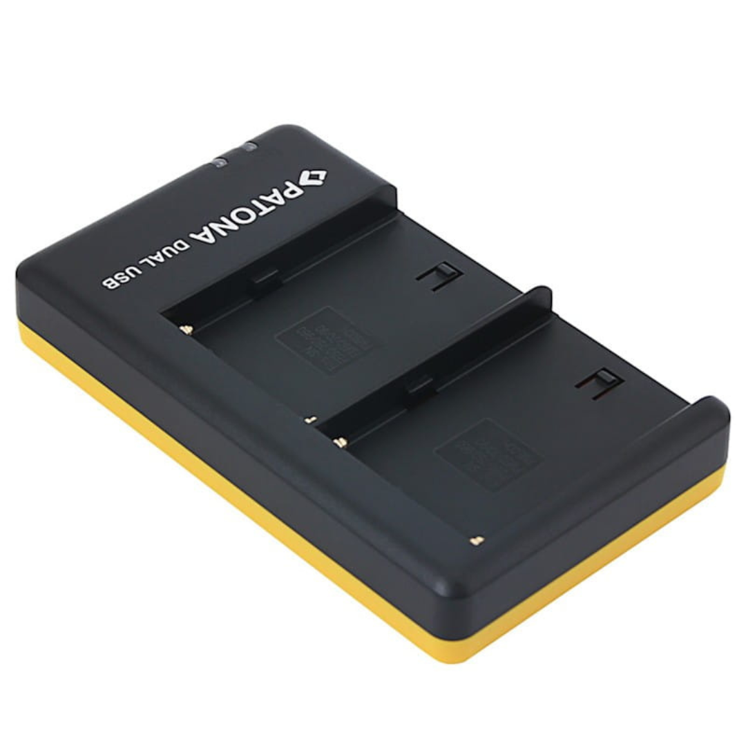 Dubultais USB lādētājs NPF akumulatoriem, PATONA