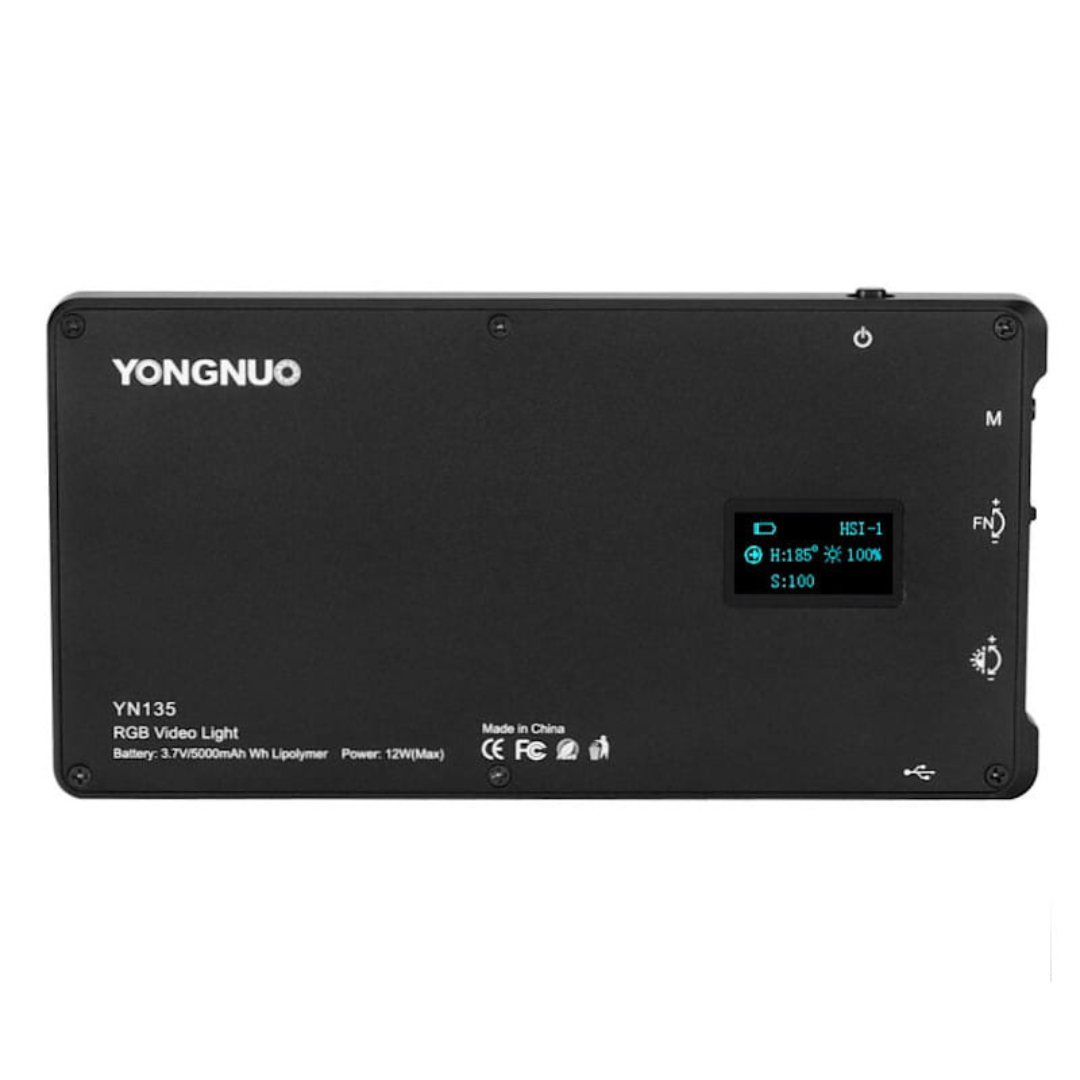 Kompaktā LED lampa YN-135, 3200-5600K + RGB, Yongnuo
